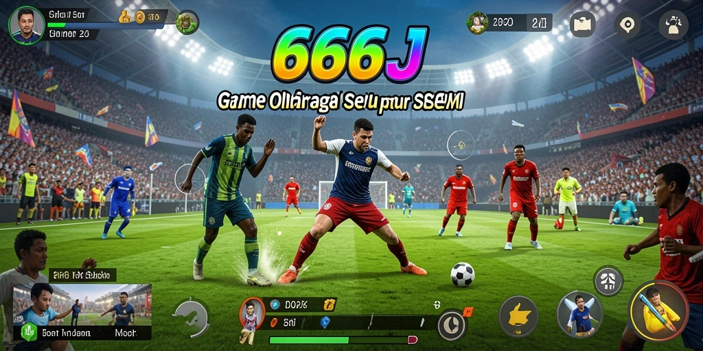 Tampilan gameplay seru di 666J dengan aksi olahraga mendebarkan.