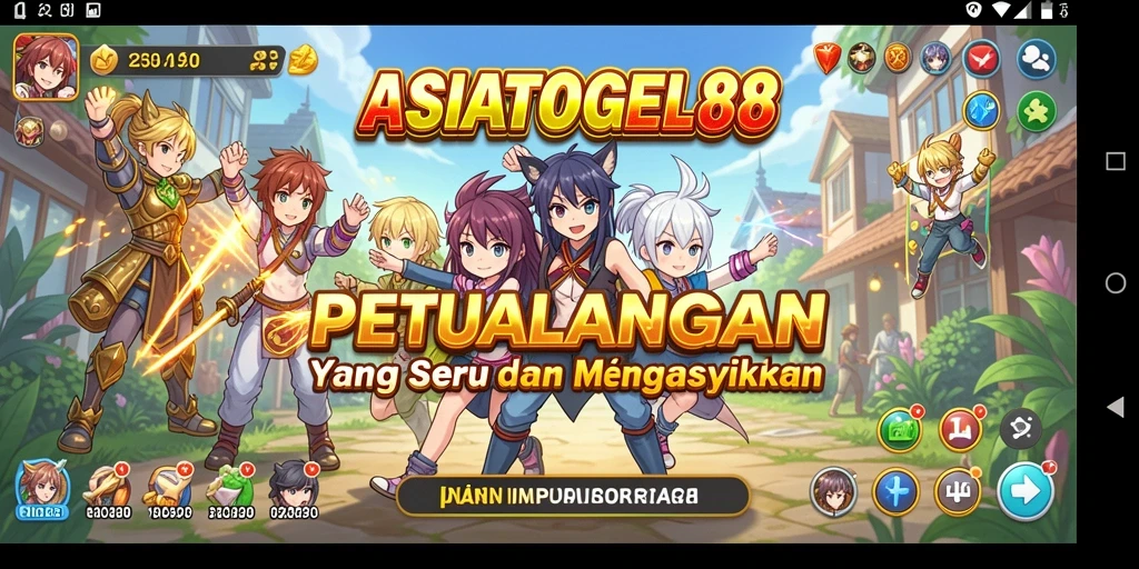 Screenshot gameplay ASIATOGEL88 menampilkan karakter Anime yang dinamis.
