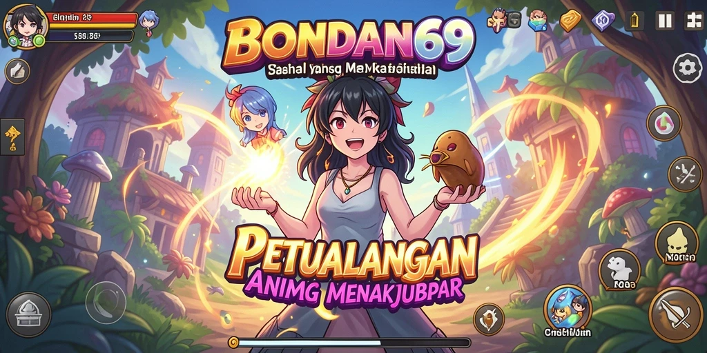 Tampilan pertempuran seru di BONDAN69 dengan karakter Anime.