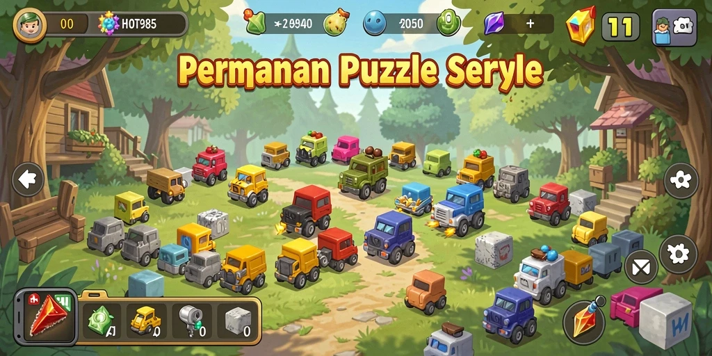 Screenshot gameplay puzzle HOT985 yang menarik dan menantang.