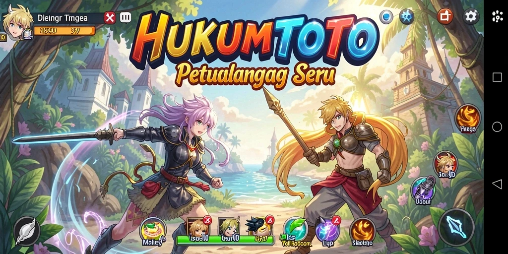 Tampilan menarik dari gameplay HUKUMTOTO yang penuh petualangan Anime.