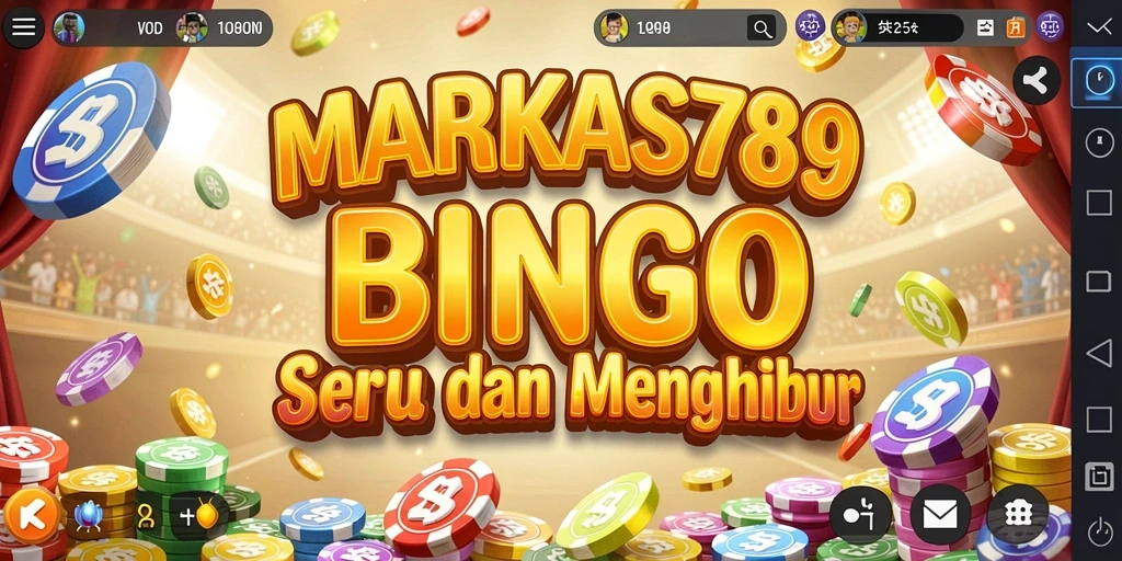 Tampilkan gameplay seru bingo di MARKAS789 dengan teman-teman.