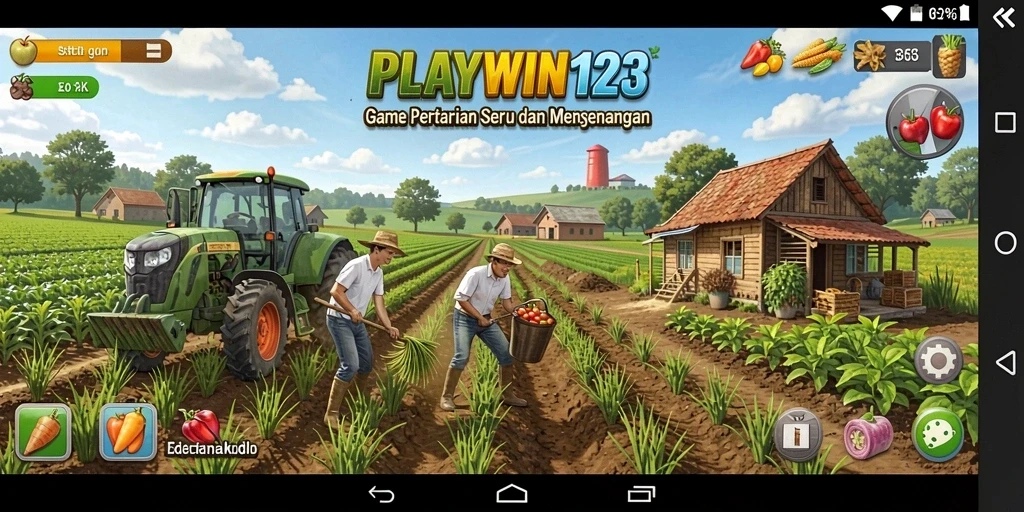 Tampilan gameplay pertanian yang seru dan interaktif di PLAYWIN123.